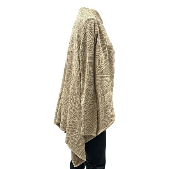 Peruvian‎ Connection Beige Tribal Pattern Open Cardigan Pima Cotton Women XS - Picture 10 of 10